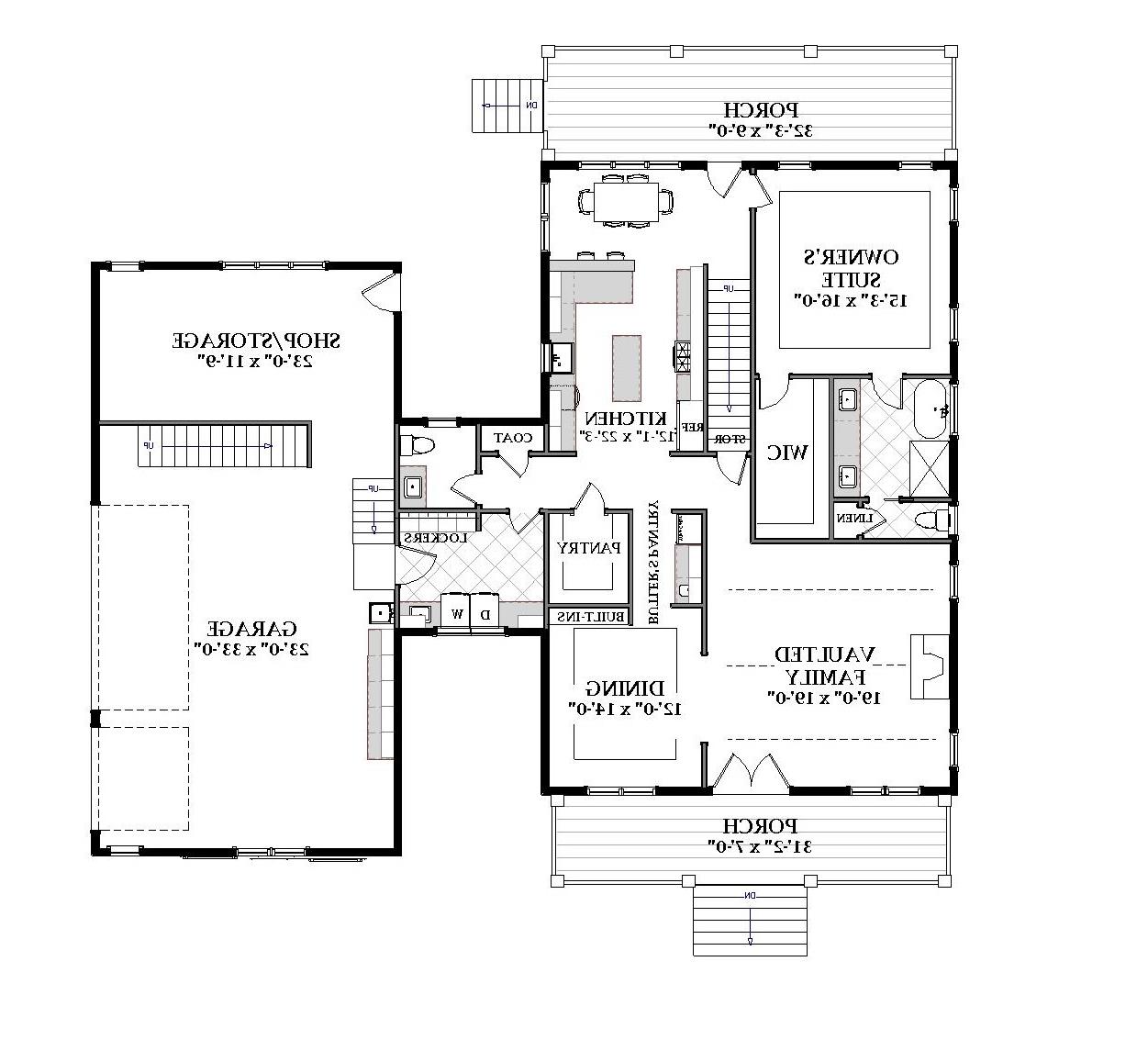1st Floor image of Chapel Hill House Plan